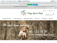 Tablet Screenshot of dogs-sport-shop.de